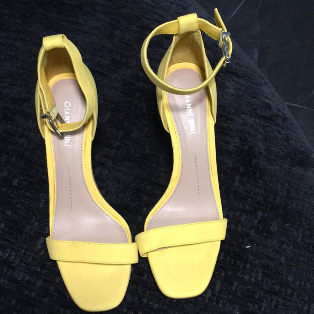 Gianni Bini Yellow Ankle-Strap Sandals